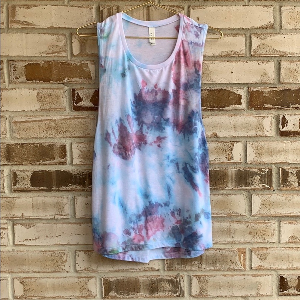 Custom Tie Dye Muscle Tank Sz S